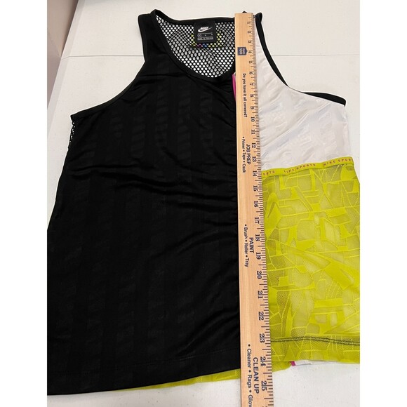 Nike Women's Sportswear Mesh Tank Top Black Yellow White Pink Size M - Picture 10 of 11